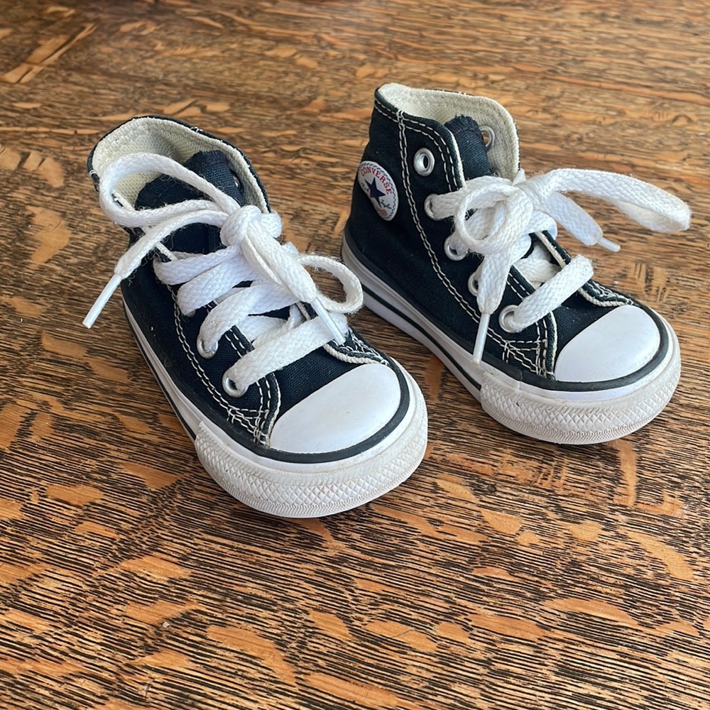 Infant Black High Top Converse Size 3